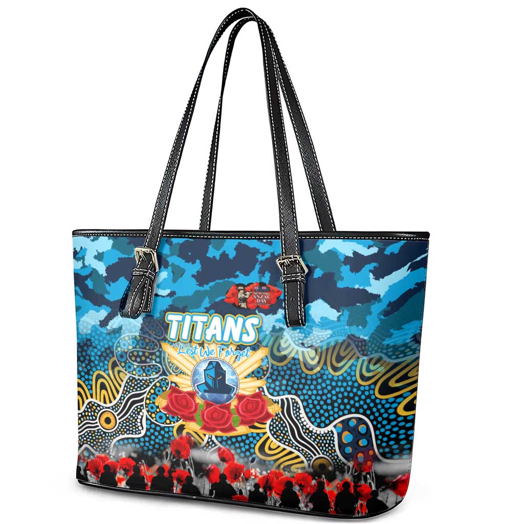 Titans ANZAC Day Leather Tote Bag Australian Army - Lest We Forget