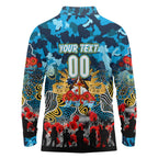 Personalized Titans ANZAC Day Long Sleeve Polo Shirt Australian Army - Lest We Forget