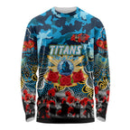 Personalized Titans ANZAC Day Long Sleeve Shirt Australian Army - Lest We Forget