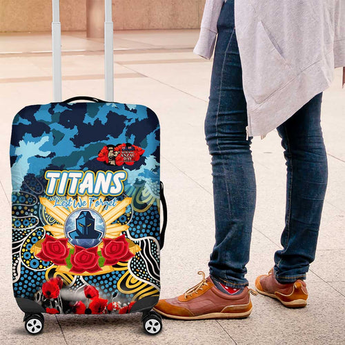 Titans ANZAC Day Luggage Cover Australian Army - Lest We Forget
