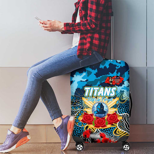 Titans ANZAC Day Luggage Cover Australian Army - Lest We Forget