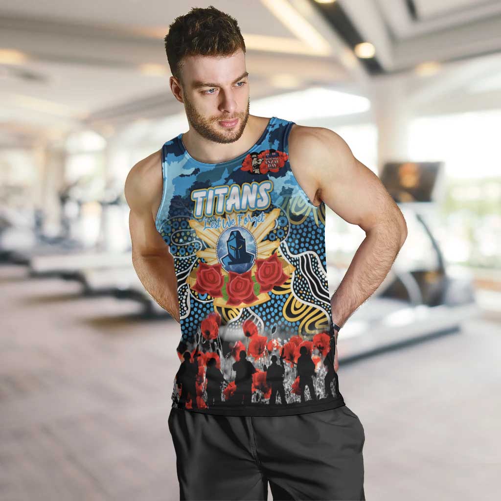 Personalized Titans ANZAC Day Men Tank Top Australian Army - Lest We Forget