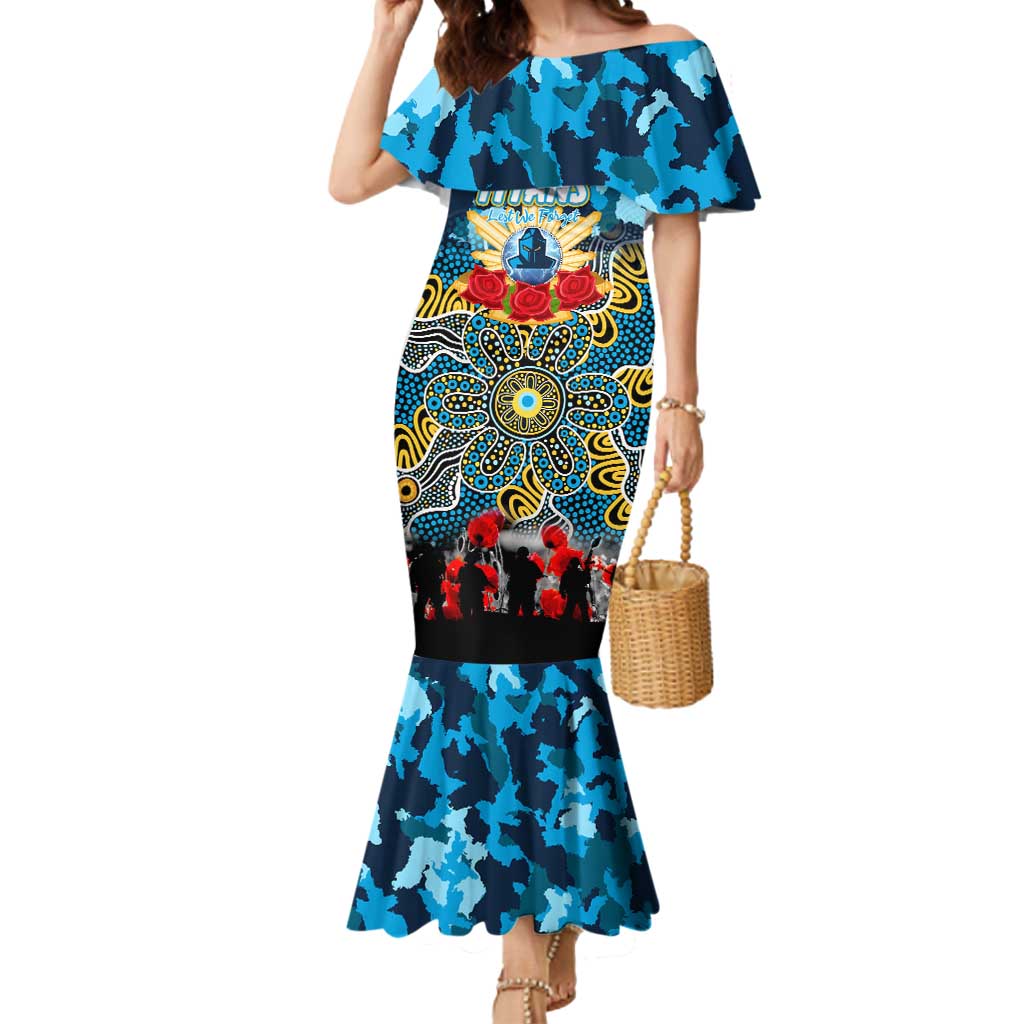 Personalized Titans ANZAC Day Mermaid Dress Australian Army - Lest We Forget