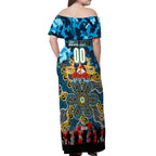 Personalized Titans ANZAC Day Off Shoulder Maxi Dress Australian Army - Lest We Forget