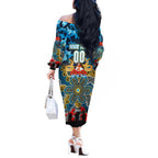 Personalized Titans ANZAC Day Off The Shoulder Long Sleeve Dress Australian Army - Lest We Forget