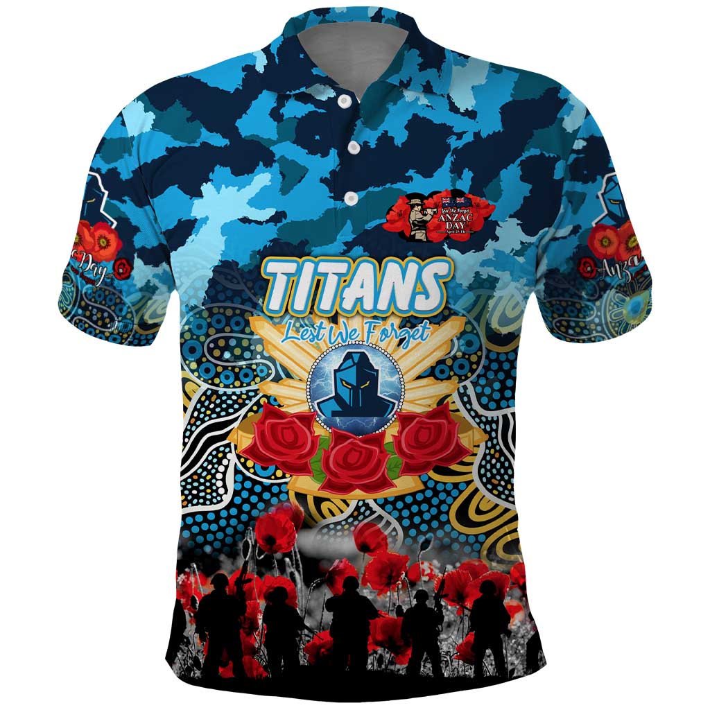 Personalized Titans ANZAC Day Polo Shirt Australian Army - Lest We Forget