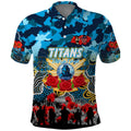 Personalized Titans ANZAC Day Polo Shirt Australian Army - Lest We Forget
