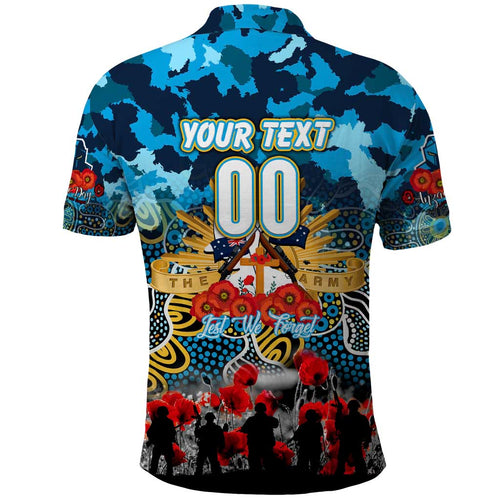 Personalized Titans ANZAC Day Polo Shirt Australian Army - Lest We Forget