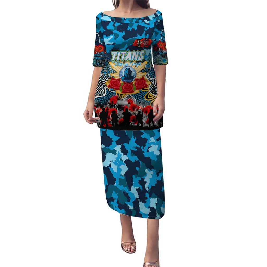 Personalized Titans ANZAC Day Puletasi Australian Army - Lest We Forget