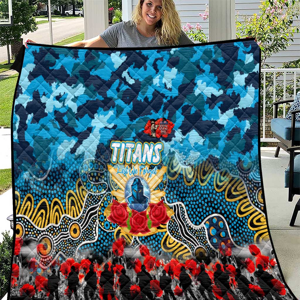 Titans ANZAC Day Quilt Australian Army - Lest We Forget