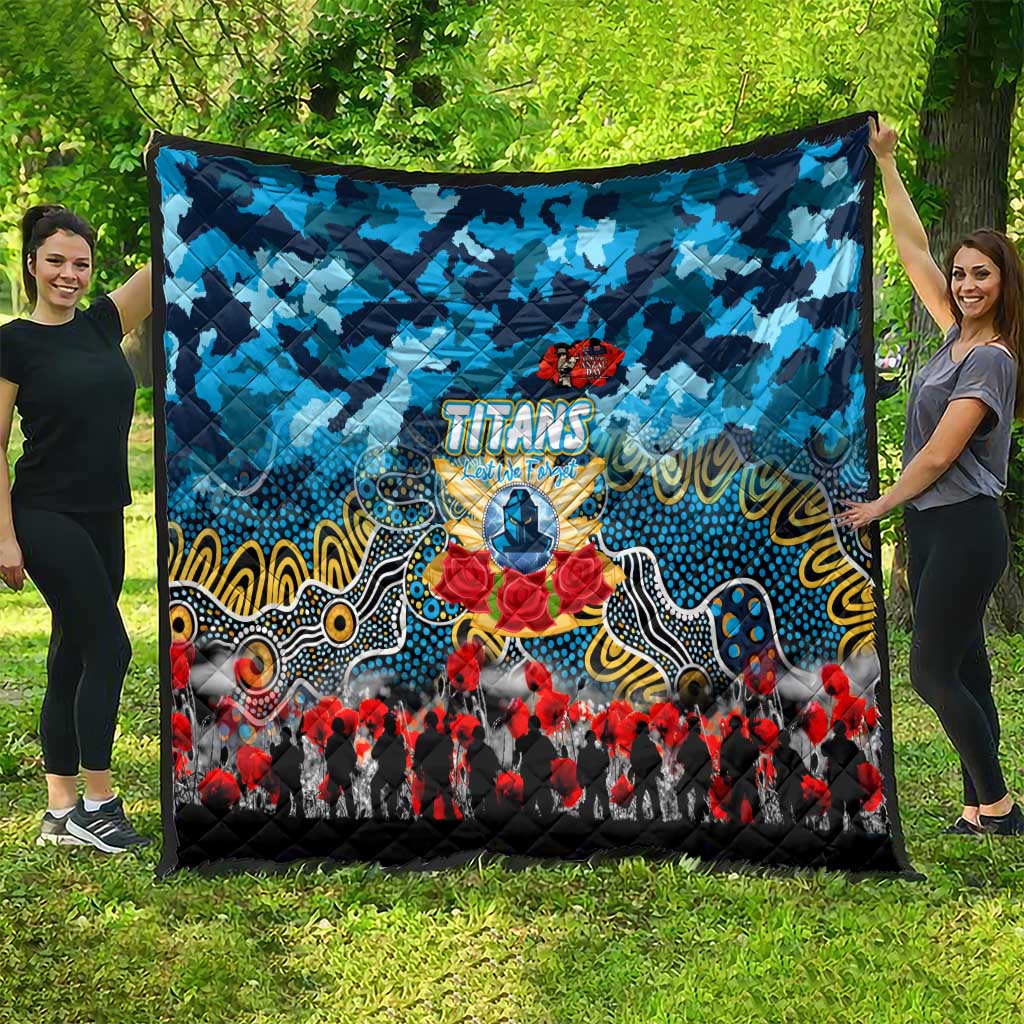 Titans ANZAC Day Quilt Australian Army - Lest We Forget
