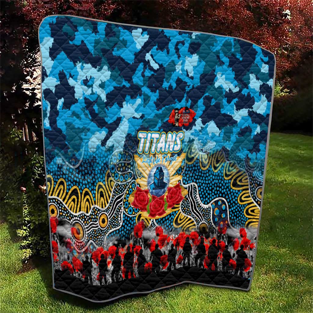 Titans ANZAC Day Quilt Australian Army - Lest We Forget