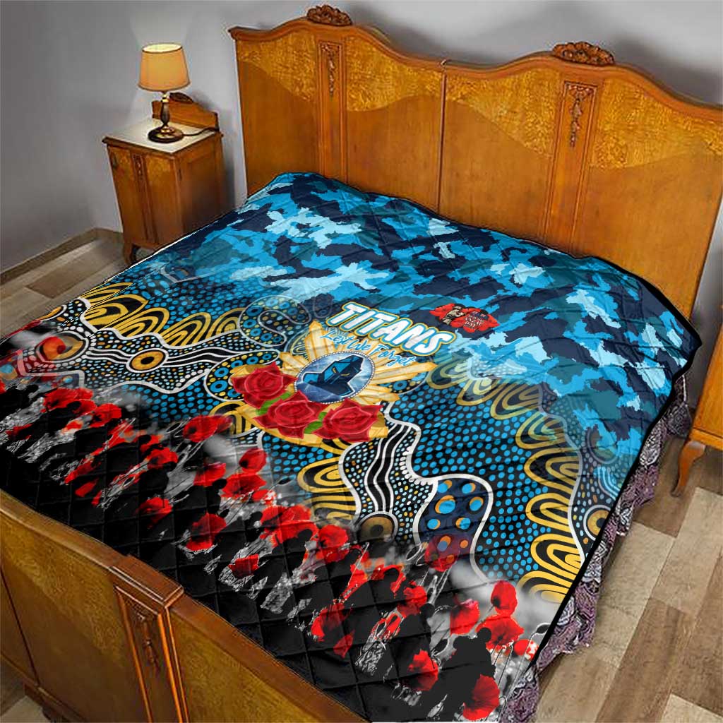 Titans ANZAC Day Quilt Australian Army - Lest We Forget