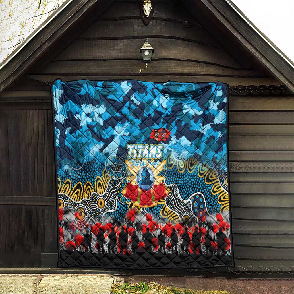 Titans ANZAC Day Quilt Australian Army - Lest We Forget