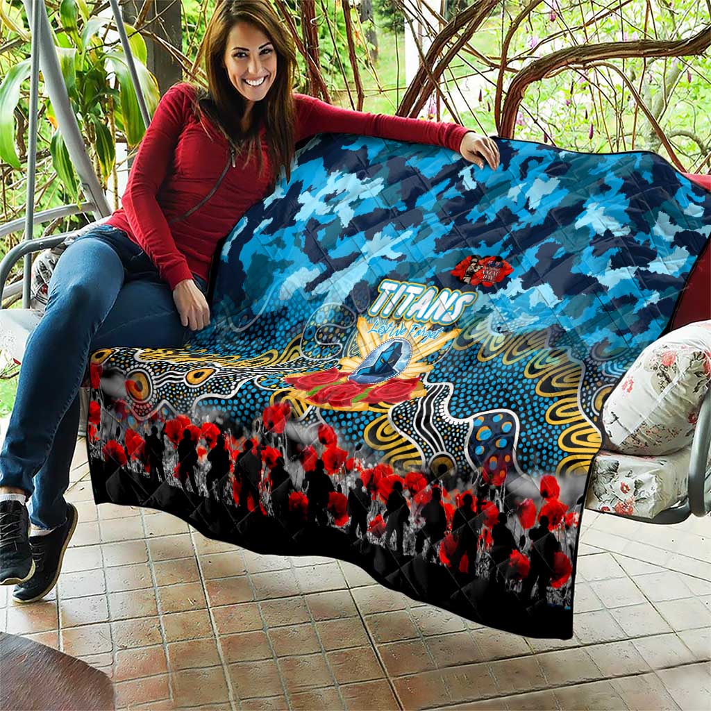 Titans ANZAC Day Quilt Australian Army - Lest We Forget