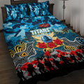 Titans ANZAC Day Quilt Bed Set Australian Army - Lest We Forget