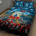 Titans ANZAC Day Quilt Bed Set Australian Army - Lest We Forget