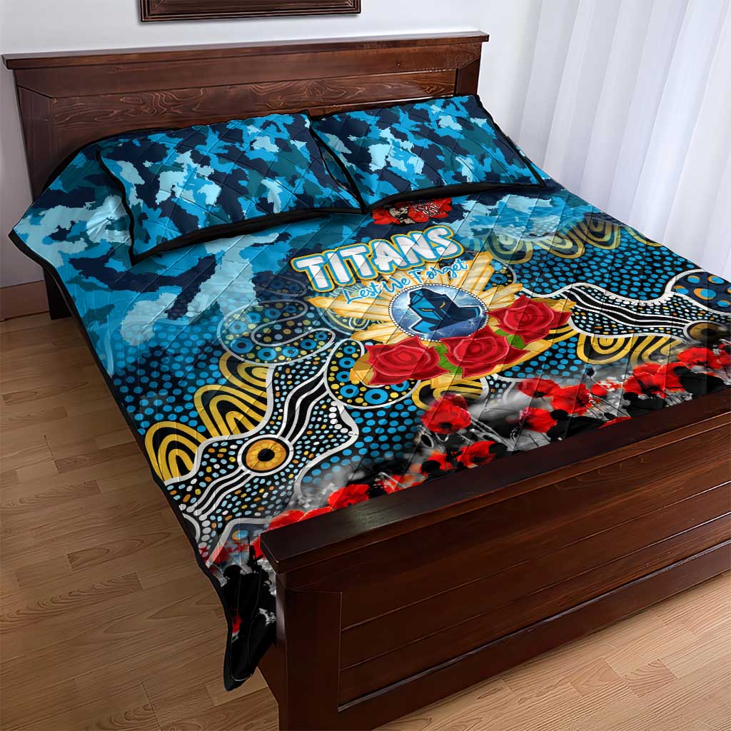 Titans ANZAC Day Quilt Bed Set Australian Army - Lest We Forget