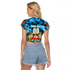Personalized Titans ANZAC Day Raglan Cropped T Shirt Australian Army - Lest We Forget