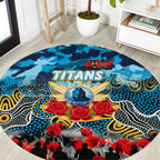 Titans ANZAC Day Round Carpet Australian Army - Lest We Forget