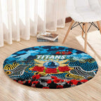 Titans ANZAC Day Round Carpet Australian Army - Lest We Forget