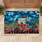 Titans ANZAC Day Rubber Doormat Australian Army - Lest We Forget