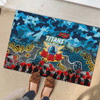 Titans ANZAC Day Rubber Doormat Australian Army - Lest We Forget