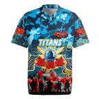 Personalized Titans ANZAC Day Rugby Jersey Australian Army - Lest We Forget