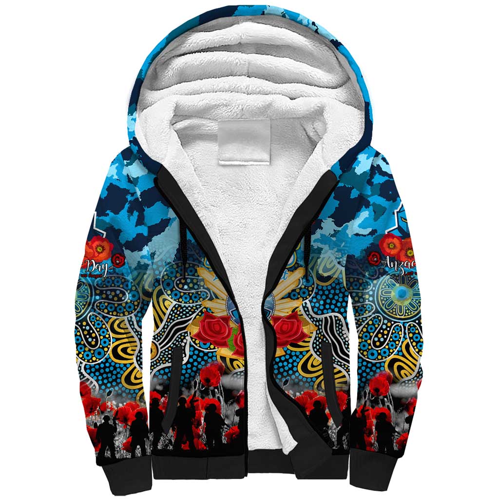Personalized Titans ANZAC Day Sherpa Hoodie Australian Army - Lest We Forget