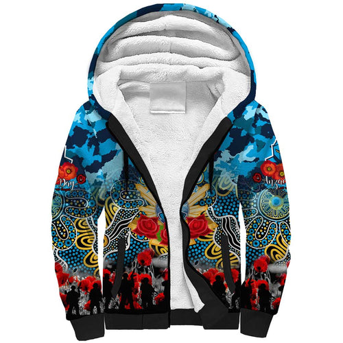 Personalized Titans ANZAC Day Sherpa Hoodie Australian Army - Lest We Forget