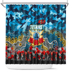 Titans ANZAC Day Shower Curtain Australian Army - Lest We Forget