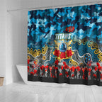 Titans ANZAC Day Shower Curtain Australian Army - Lest We Forget