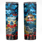Personalized Titans ANZAC Day Skinny Tumbler Australian Army - Lest We Forget