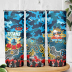 Personalized Titans ANZAC Day Skinny Tumbler Australian Army - Lest We Forget