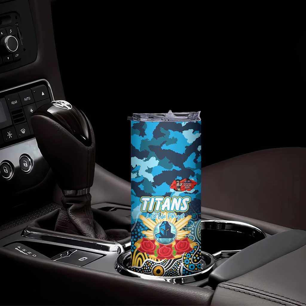 Personalized Titans ANZAC Day Skinny Tumbler Australian Army - Lest We Forget