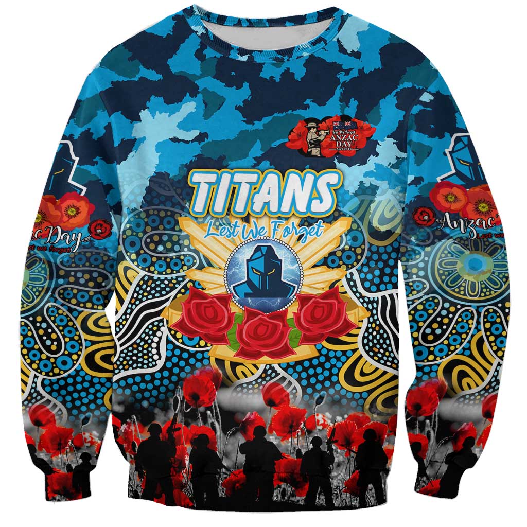 Personalized Titans ANZAC Day Sweatshirt Australian Army - Lest We Forget