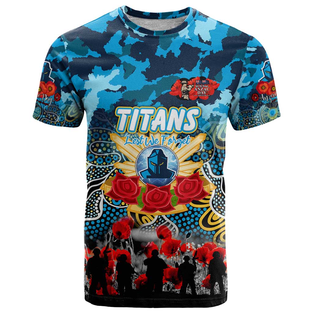 Personalized Titans ANZAC Day T Shirt Australian Army - Lest We Forget