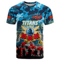 Personalized Titans ANZAC Day T Shirt Australian Army - Lest We Forget