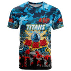 Personalized Titans ANZAC Day T Shirt Australian Army - Lest We Forget