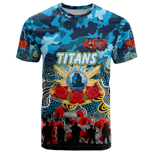 Personalized Titans ANZAC Day T Shirt Australian Army - Lest We Forget