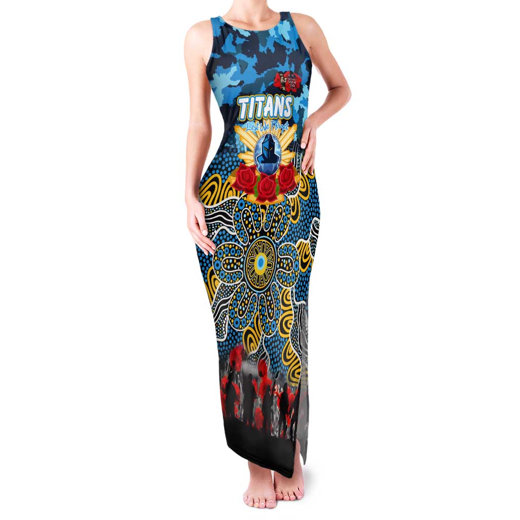Personalized Titans ANZAC Day Tank Maxi Dress Australian Army - Lest We Forget