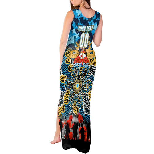 Personalized Titans ANZAC Day Tank Maxi Dress Australian Army - Lest We Forget