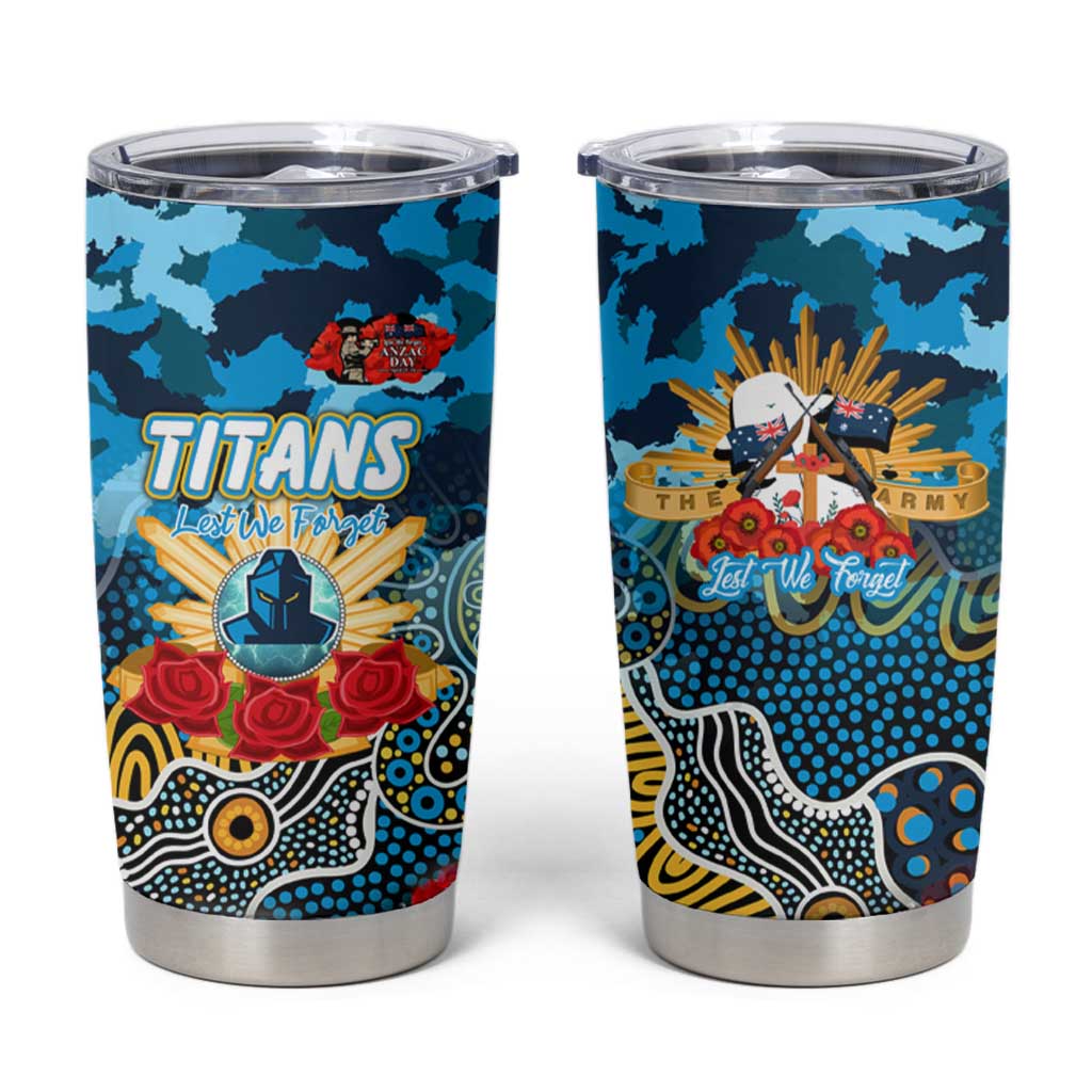 Personalized Titans ANZAC Day Tumbler Cup Australian Army - Lest We Forget