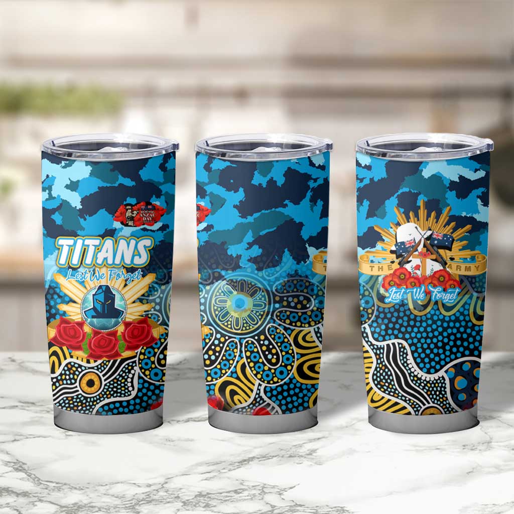 Personalized Titans ANZAC Day Tumbler Cup Australian Army - Lest We Forget