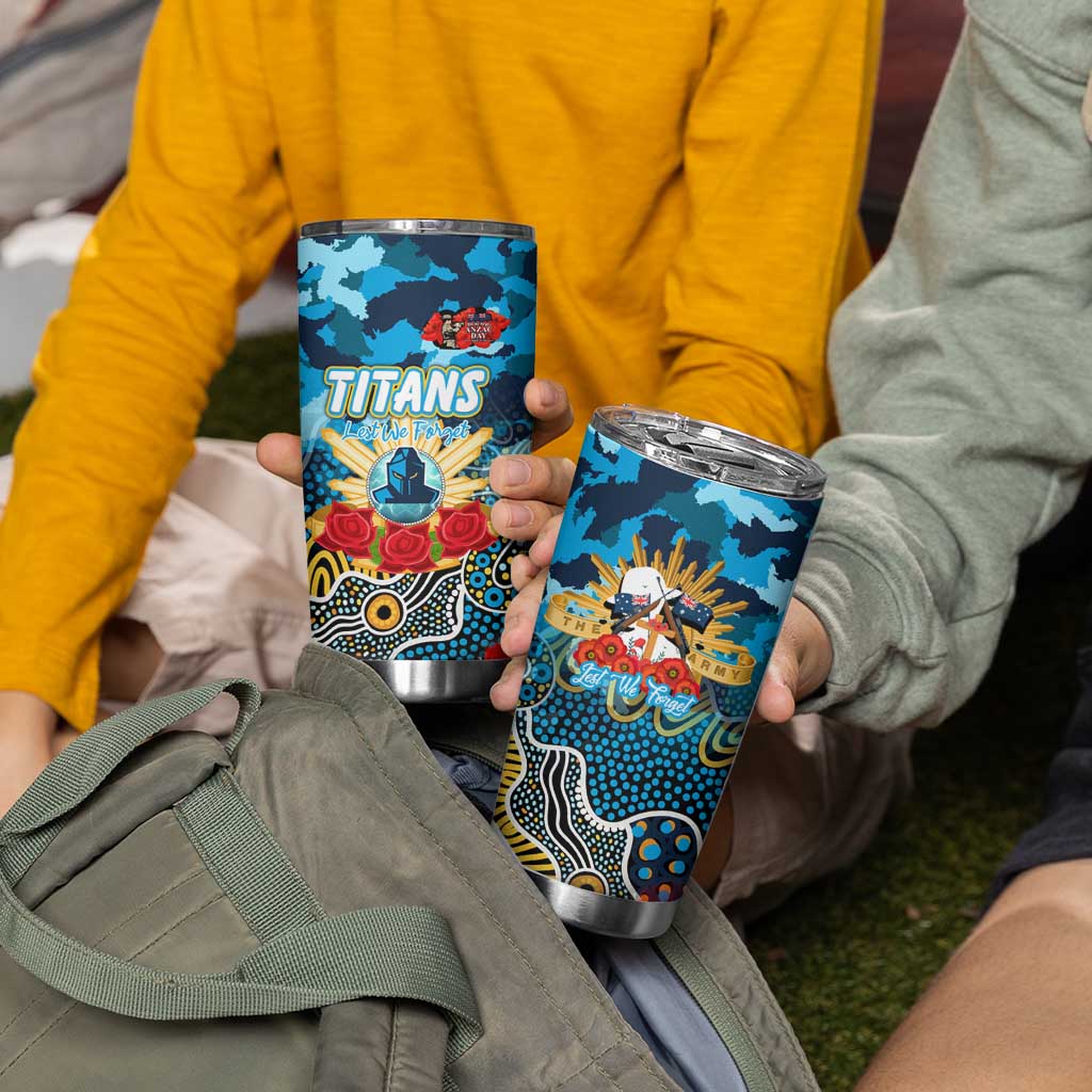 Personalized Titans ANZAC Day Tumbler Cup Australian Army - Lest We Forget
