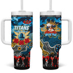 Personalized Titans ANZAC Day Tumbler With Handle Australian Army - Lest We Forget