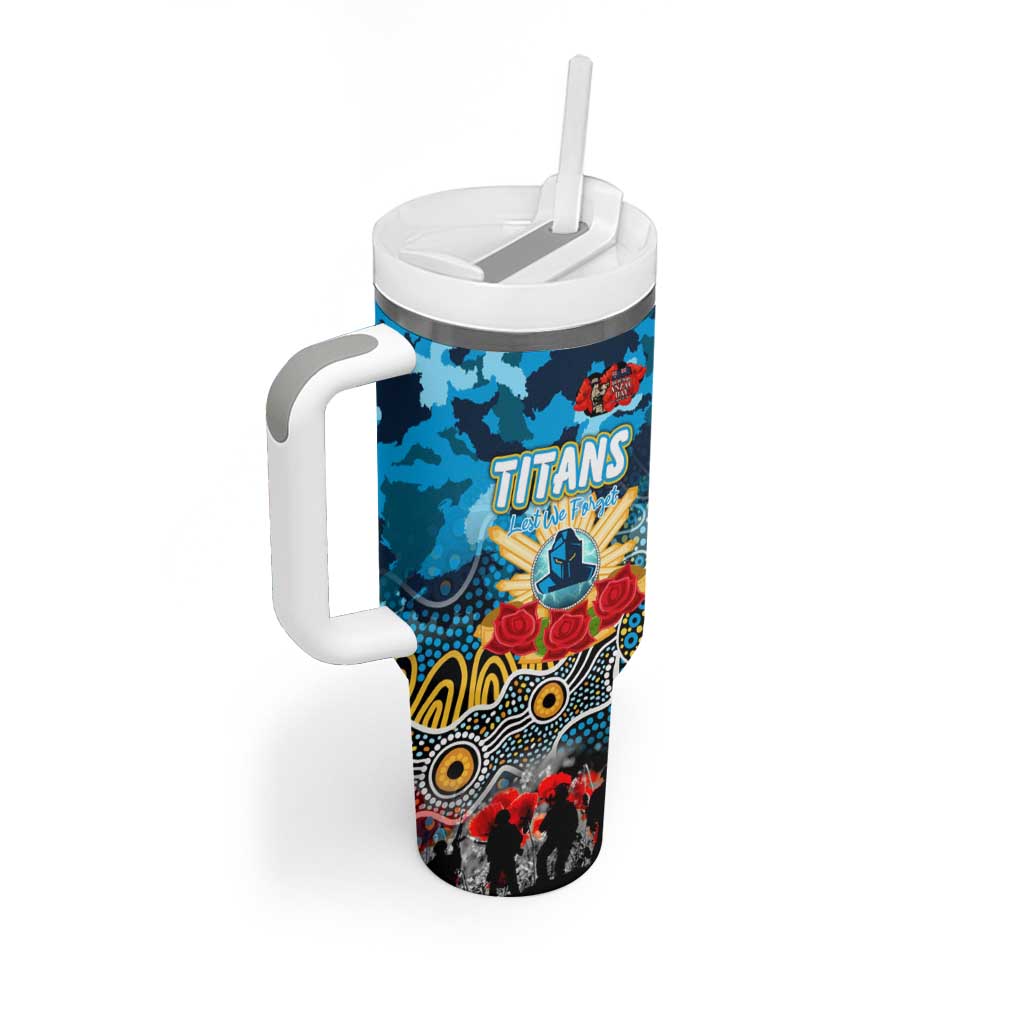 Personalized Titans ANZAC Day Tumbler With Handle Australian Army - Lest We Forget
