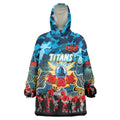 Personalized Titans ANZAC Day Wearable Blanket Hoodie Australian Army - Lest We Forget