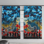 Titans ANZAC Day Window Curtain Australian Army - Lest We Forget