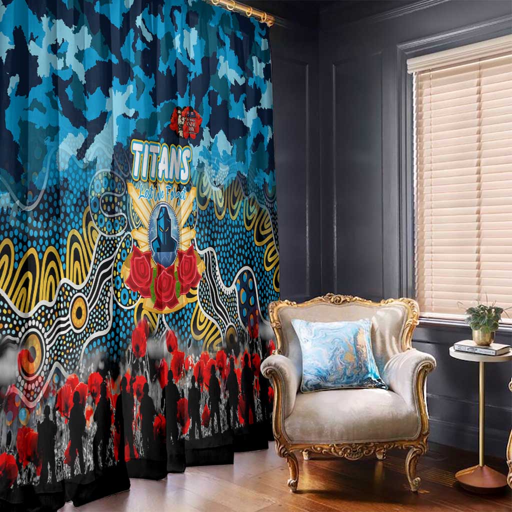 Titans ANZAC Day Window Curtain Australian Army - Lest We Forget